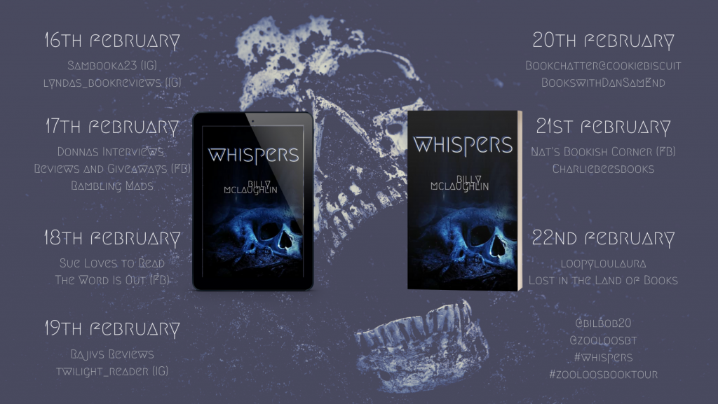 #AndThatsAWrap of #Whispers by Billy McLaughlin @BilBob20 #Whispers #BillyMcLaughlin #ZooloosBookTours