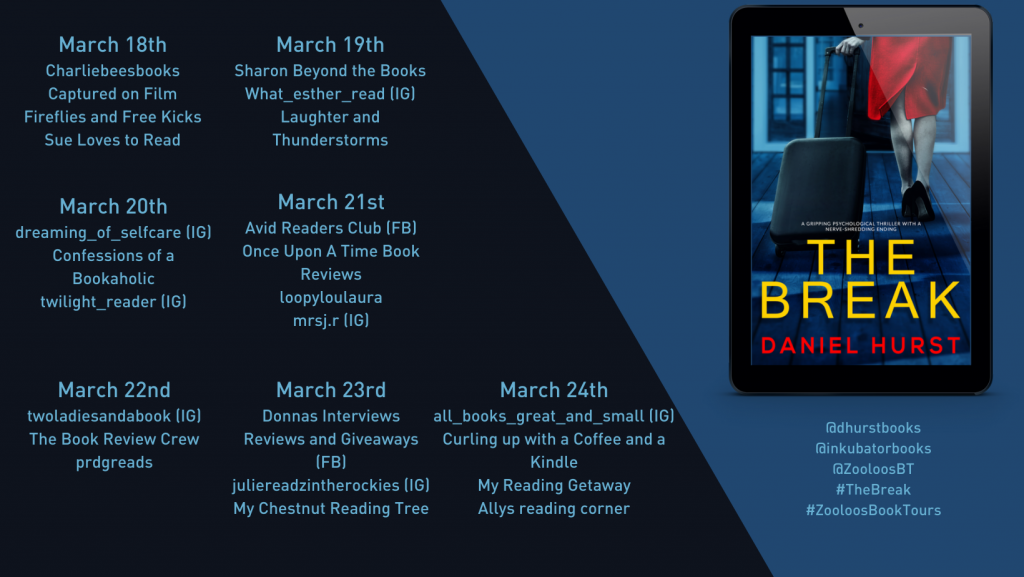#AndThatsAWrap of The Break by Daniel Hurst @dhurstbooks @inkubatorbooks #TheBreak #DanielHurst #InkubatorBooks #ZooloosBookTours