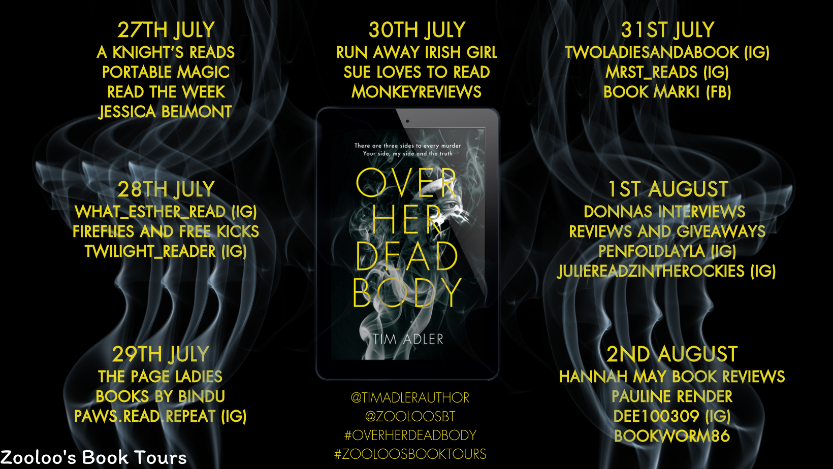 Over Her Dead Body by Tim Adler on Tour – 27th July – 2nd August 2022 ...