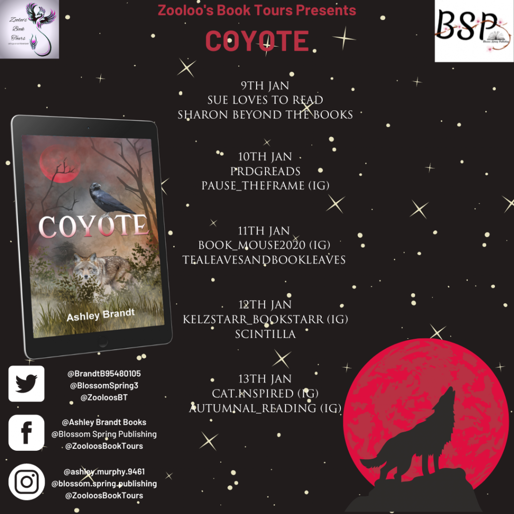 Starting Soon – Coyote by Ashely Brandt @BrandtB95480105 @BlossomSpring3 #Coyote #ZooloosBookTours