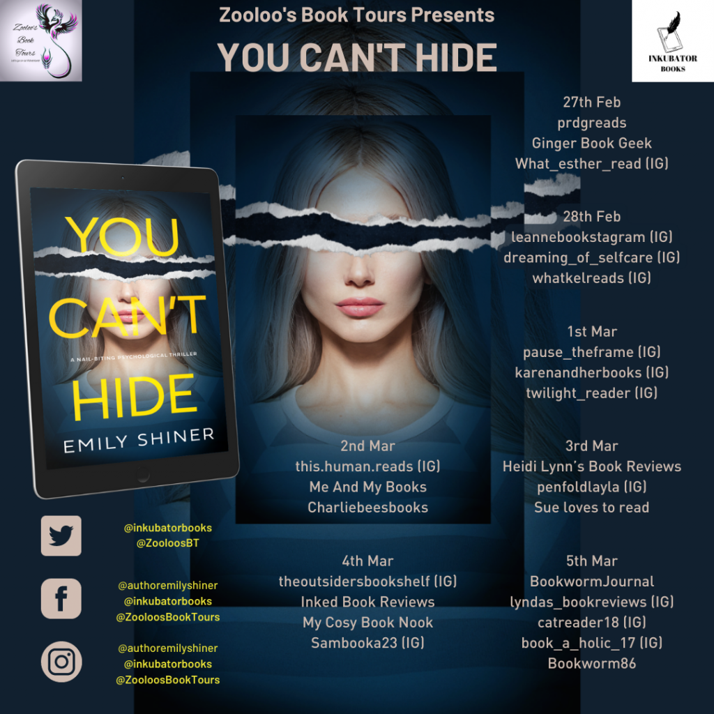 And That’s A Wrap of You Can’t Hide by Emily Shiner #EmilyShiner @InkubatorBooks #YouCantHide #ZooloosBookTours