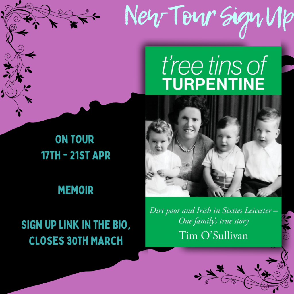 *New Tour* – T’ree Tins of Turpentine by Tim O’Sullivan @timosulliauthor #TreeTinsOfTurpentine #ZooloosBookTours