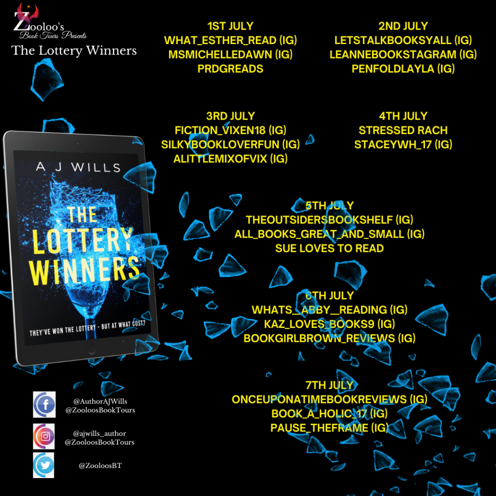 Starting Soon – The Lottery Winners by AJ Wills #AJWills #TheLotteryWinners #ZooloosBookTours