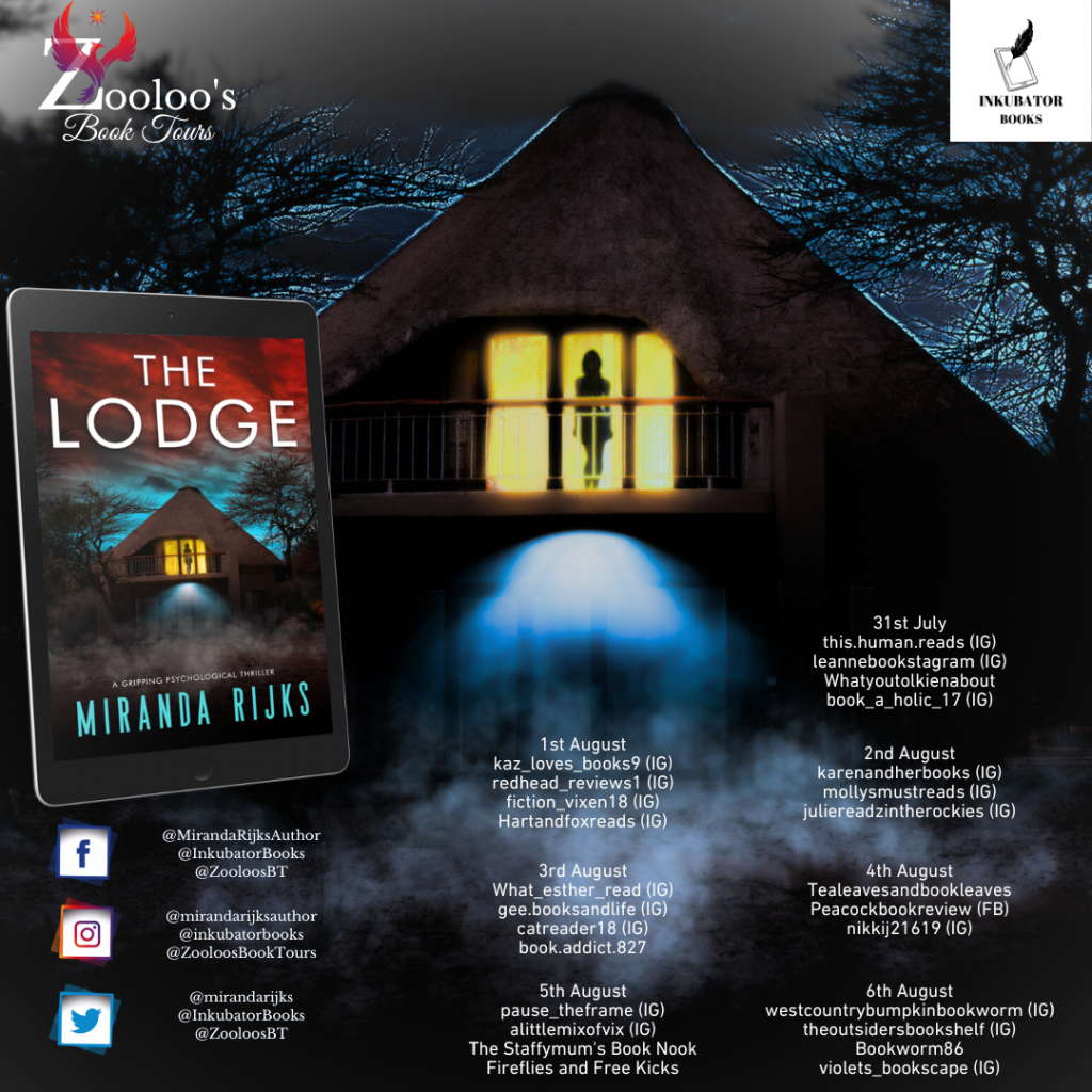 Starting Soon – The Lodge by Miranda Rijks @mirandarijks @inkubatorbooks #TheLodge  #ZooloosBookTours