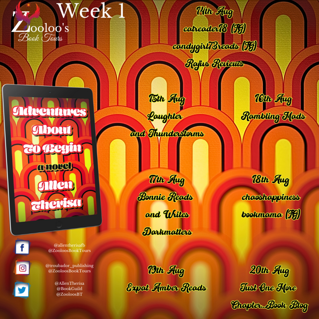 Starting Soon – Adventures About To Begin by Allen Therisa @AllenTherisa #AdventuresAboutToBegin #ZooloosBookTours