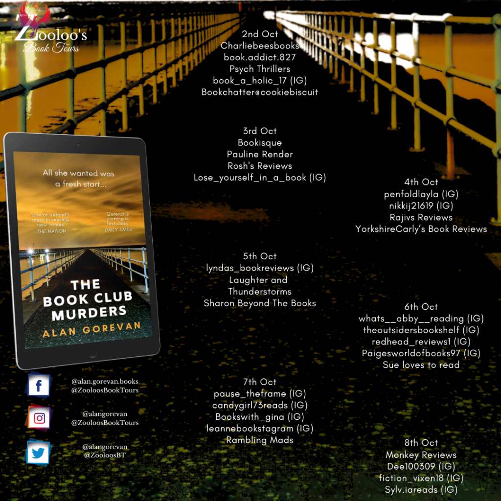 Starting Soon – The Book Club Murders by Alan Gorevan @alangorevan #TheBookClubMurders  #ZooloosBookTours