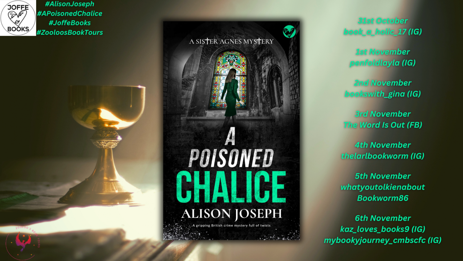 COMING SOON : A Poisoned Chalice by Alison Joseph - Zooloo's Book Tours
