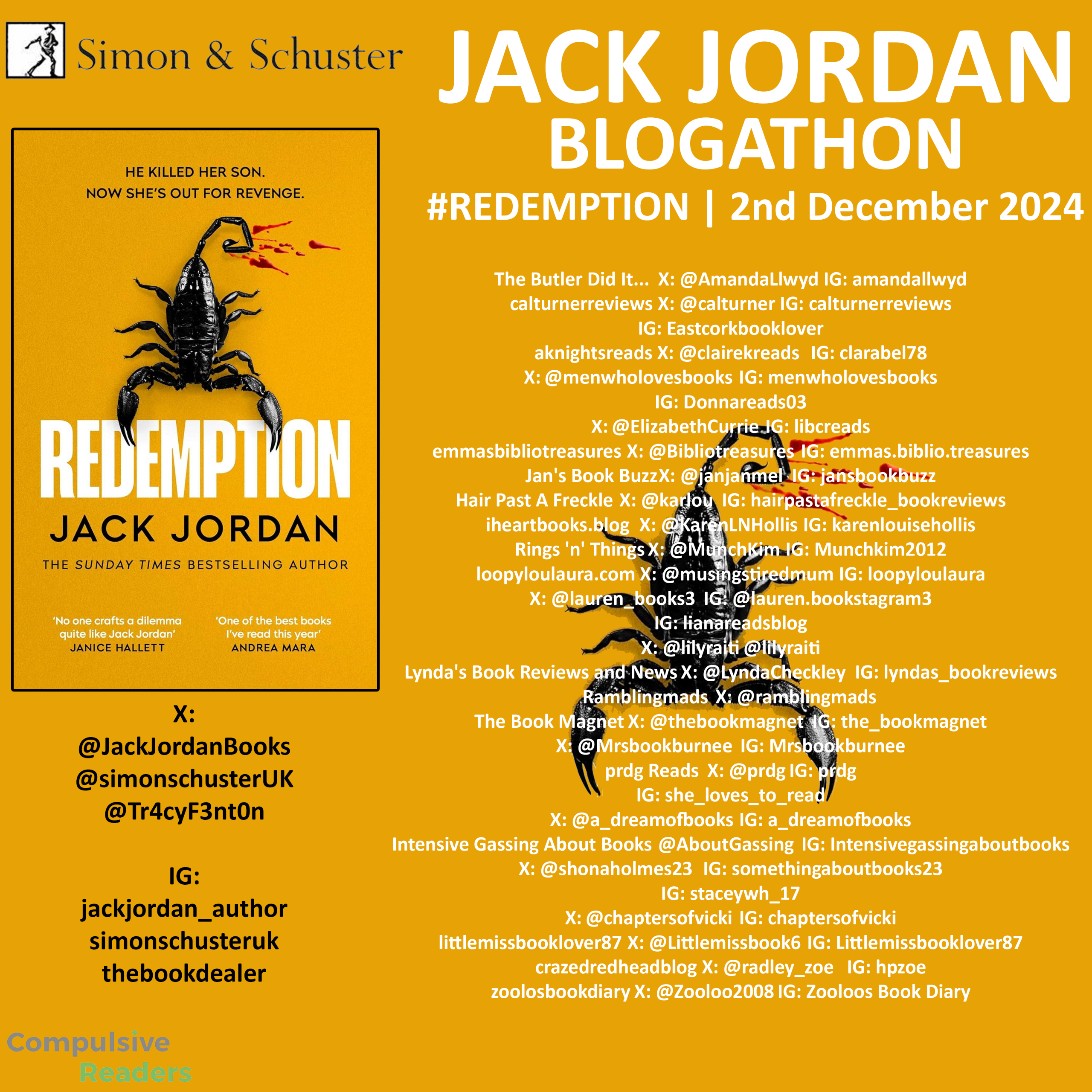 Book Review: Redemption by Jack Jordan - Zooloo's Book Tours